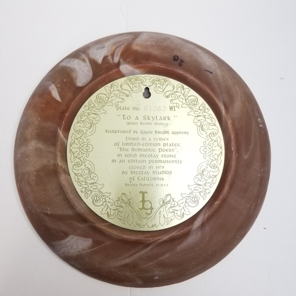 1979 "To A Skylark" Vintage Plate Decor by Gayle Bright Appleby,  Collectible - Picture 5 of 6
